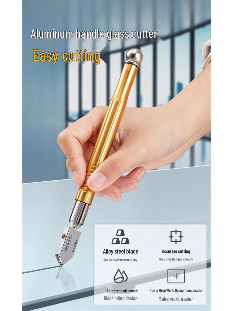 Стеклорез Deli Diamond: Прецизионный инструмент для толстого стекла и керамической плитки