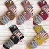1Pair Women's Winter Outdoor Embroidered Bird Gloves Fingerless Gloves Knit Block Stitching Mittens