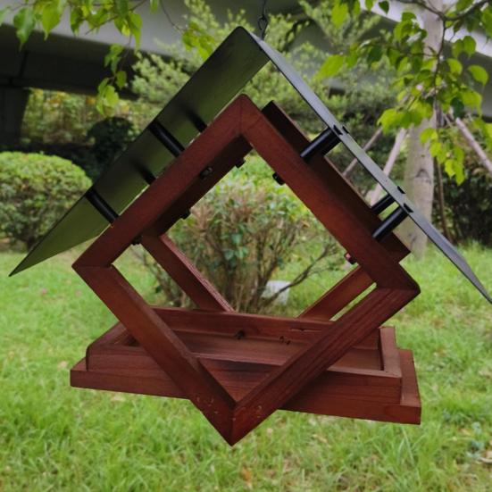 Кормушки для птиц уличные подвесные деревянные кормушки для птиц с атмосферостойкой металлической крышей