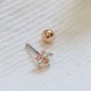 [1+1] Fashion Piercing Little Flower 2 Types, Choose 1 (sold Individually)