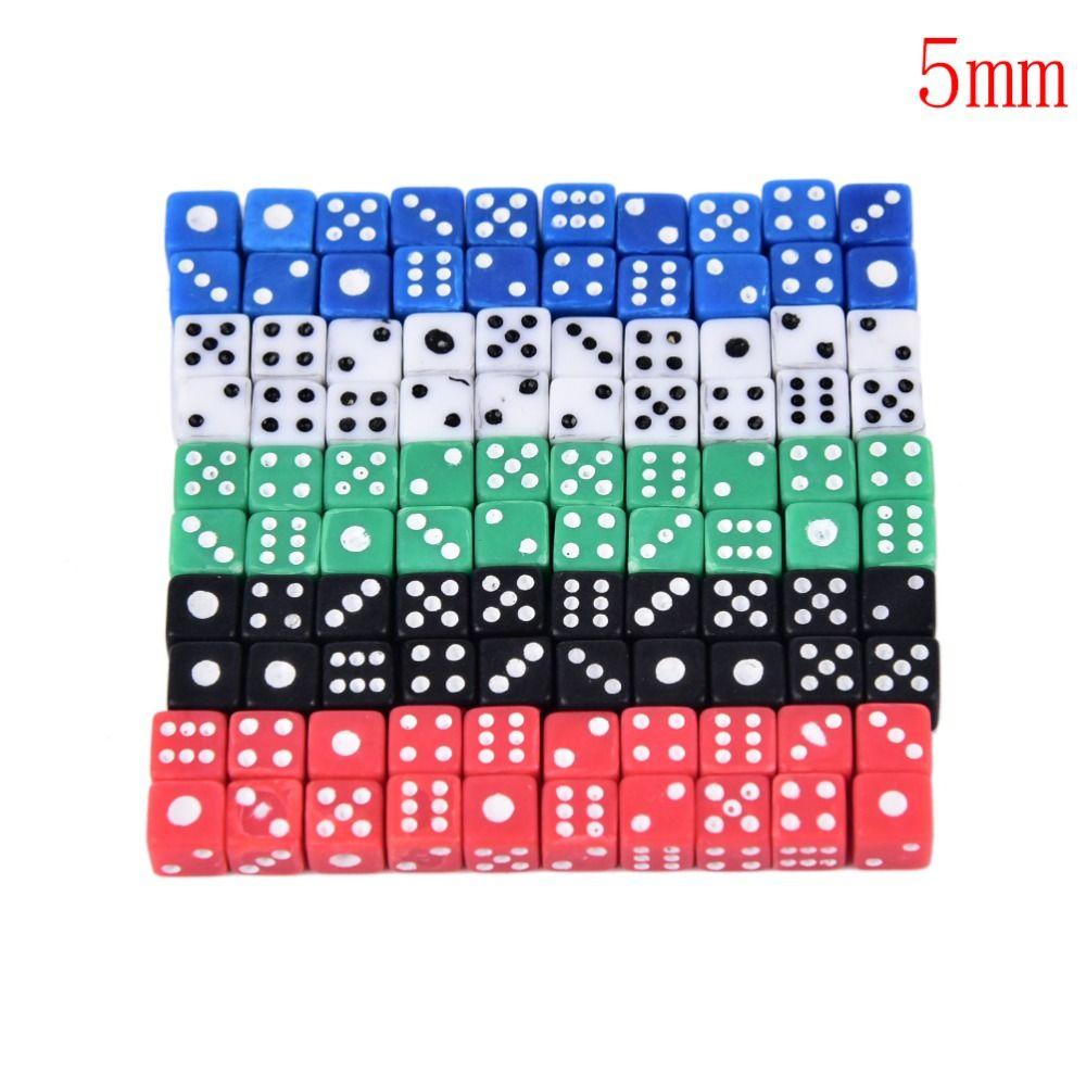 5mm Mini Dice 6 Sided Party Dice D6 Colored Dice  Gambling Game