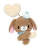 Sanrio Mascot Holder Born Character Fluffy Sugar Bunnies 199362 (Heisei Heart) (Kurosa)