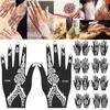 1Pc India Henna Temporary Tattoo Stencil for Single Hand DIY Body Art Decal