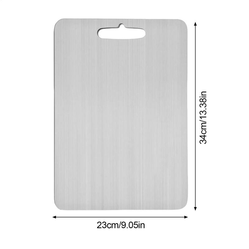 Титановая разделочная доска Двусторонняя металлическая подложка для резки Доска для выпечки для столешницы Кухонный инструмент Разделочная доска для мяса Фруктов