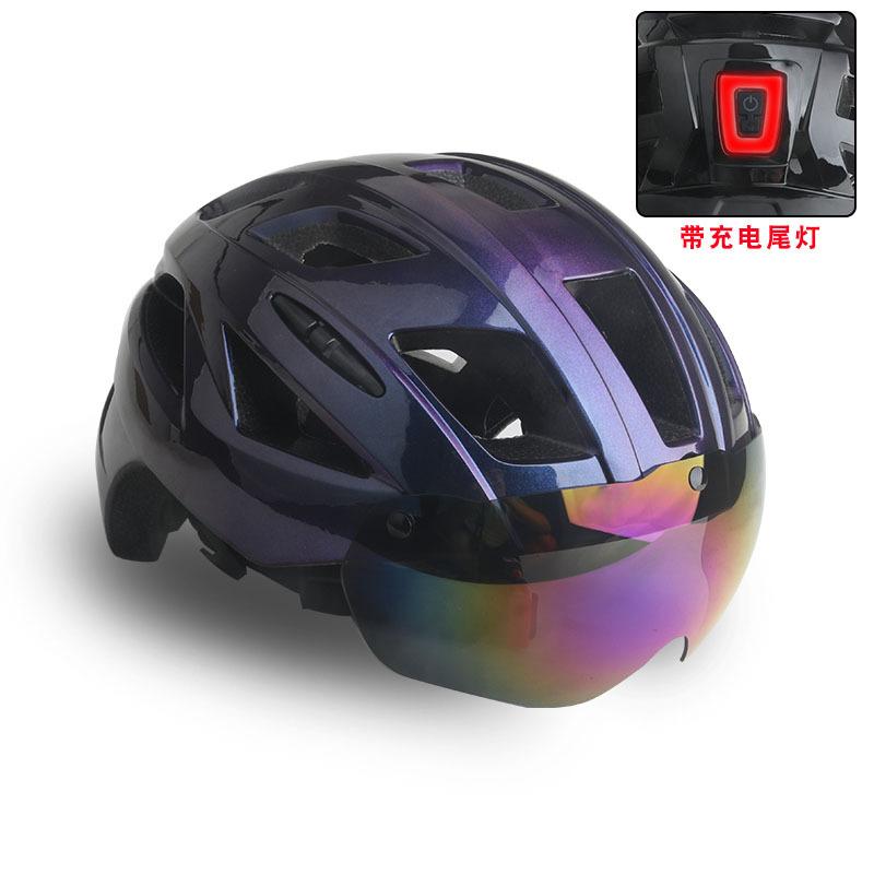 Road Bicycle Helmet Magnetic Goggles Cycling Helmet Bicycle Helmet Men and Women Road Bicycle Mountain Bike Helmet