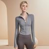 Autumn Spring Women's Quick Drying Sports Coat Women's Tight Top Yoga Jacket Long Sleeve Zipper Jacket Running Fitness Women's Jacket