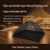 Portable Double-Layer Camping Tent with Sun and Mosquito Protection, Lightweight and Ventilated for Outdoor Adventures