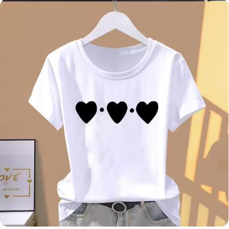 Modal women's printed flower sports fashion casual explosion short-sleeved T-shirt pattern T-shirt women's clothing oversized