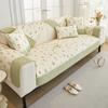 New Style All-season Universal Sofa Mat Twill Washed Cotton Anti Slip Seat Cushion Small Floral Dustproof Couch Covers Cloth