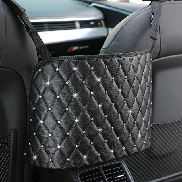 Органайзер для хранения автомобильного сиденья, держатель для сумки из искусственной кожи, автомобильная внутренняя укладка, многофункциональная сумка на спинку сиденья автомобиля