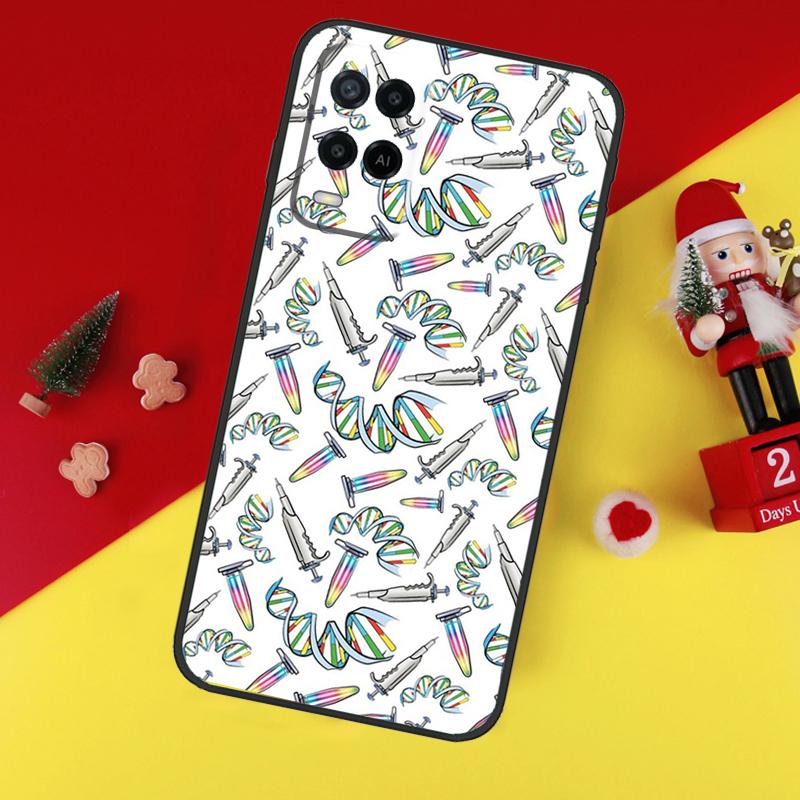 Retro DNA Science Illustration Case For Oppo A78 A98 A18 A38 A58 A5 A6 Pro A54 A74 A94 A17 A57 A80 A60 A40 A96 A76 A16 A15