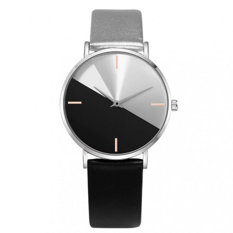 Женские двухцветные наручные часы Geneva Matching Ultra-thin Quartz Wristwatches