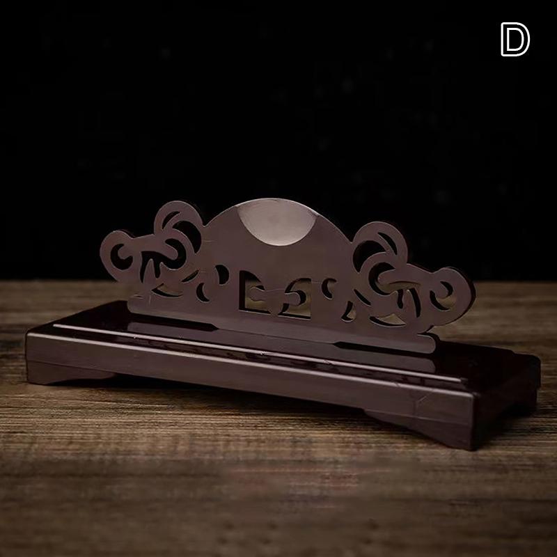 Chinese Style Vintage Art Folding Fan Stand Display Base Hand Fan Support Holder Home Office Table Decor