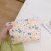 518 Flower Pattern Canvas Makeup Cosmetic Bag Travel Toiletry Organizer Storage Pouch