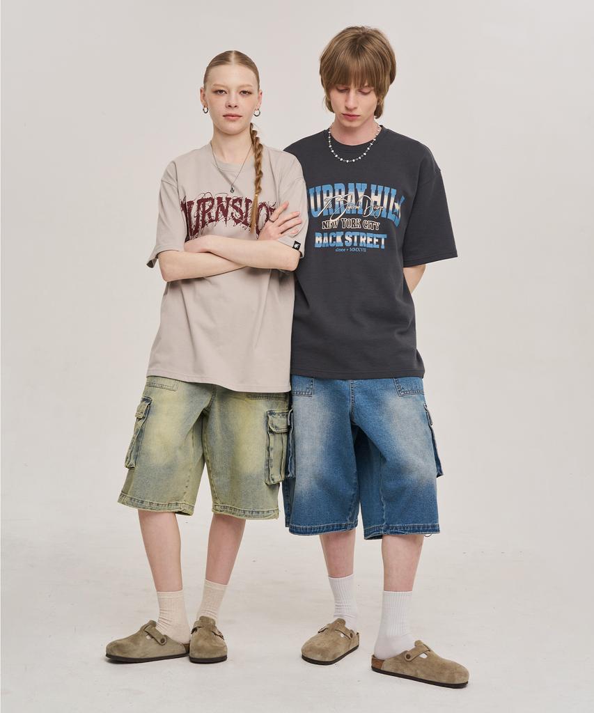 SUPERSUB Sand Washed Denim Shorts - Blue