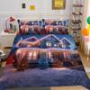 Christmas Printed Comforter Cover Set Twin Size Bedspreads Polyester Superior Fashion Cute Home Bedding
