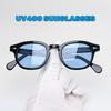 Women's Fashion Elliptical Frame Rivet Decorative Sunglasses Men's Driving Sunscreen UV400 Glasses Retro Small Frame Sun Glasses