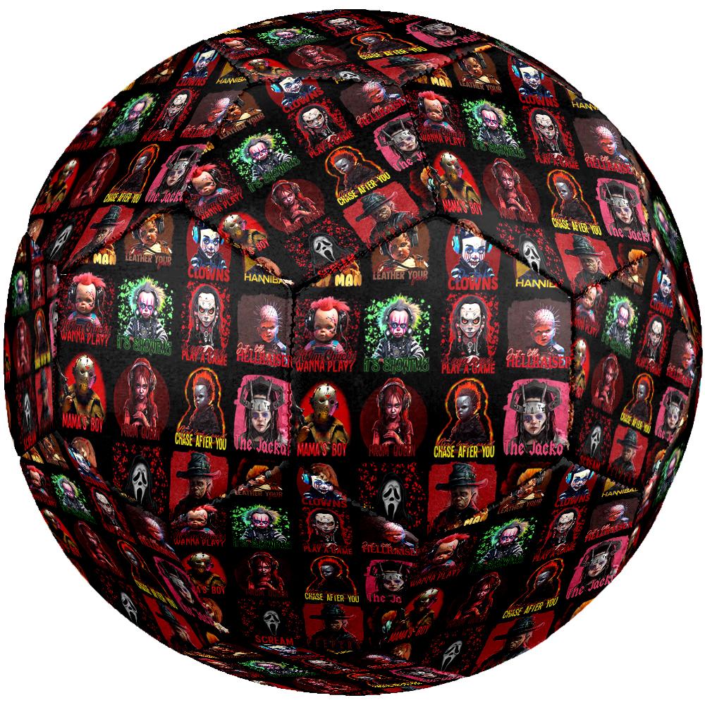 Halloween horror Theme Size 5 Soccer Ball, Suitable for Both Indoor and Outdoor Matches, a Gift Suitable for Everyone.