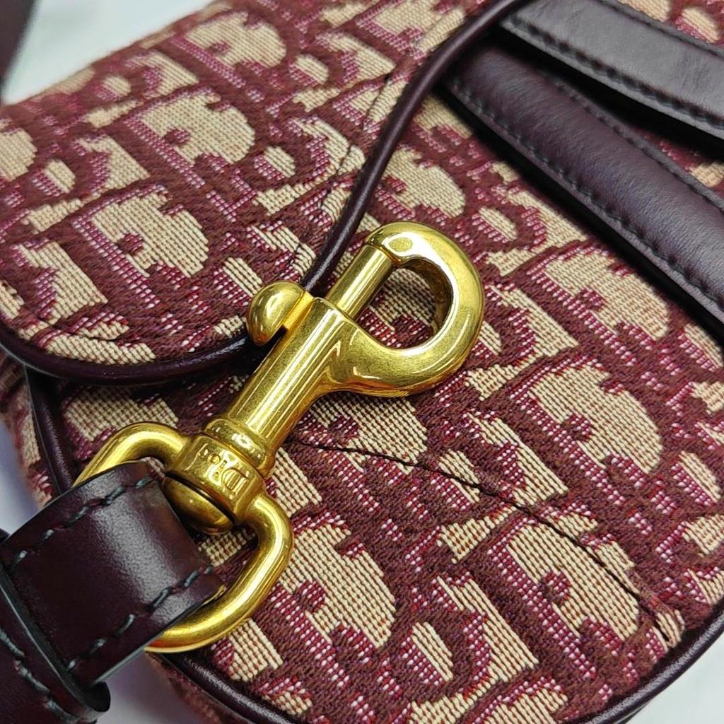 [Pre-Owned] Saddle Oblique Embroidered Classic Monogram Canvas Saddle Bag Mini - Excellent #4NK89T