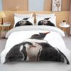 Cute Penguin Bedding 3 Piece Set King Size Double Bed Bedding Set Microfiber or Polyester Duvet Cover Set Kids Bedroom Bed Set