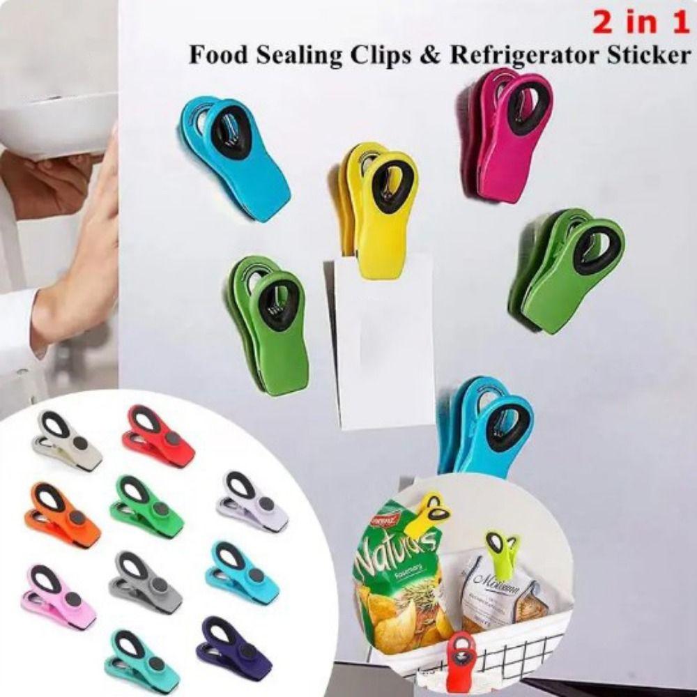 Food Grade Memo Note Magnet Clip Moisture-proof Food Sealing Clip Kitchen Gadget