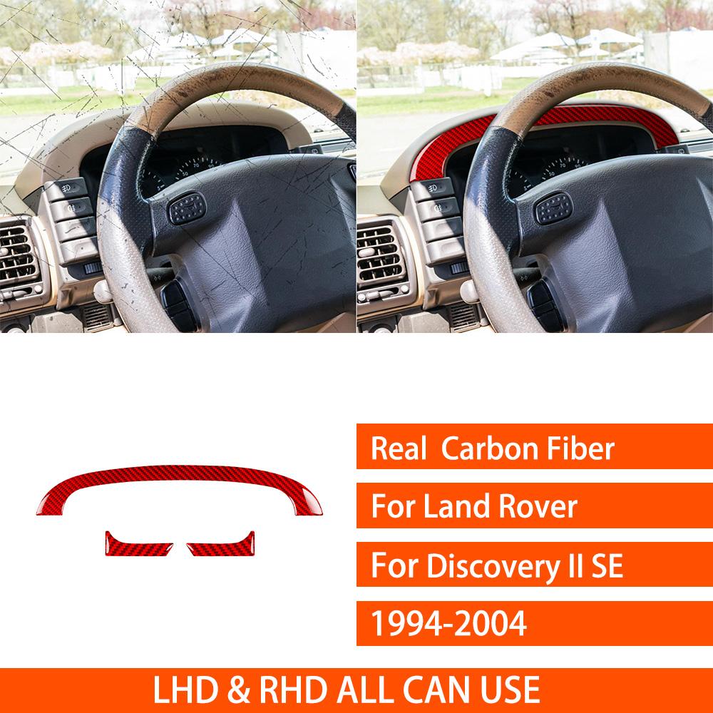 For Land Rover Discovery 1994-2004 Real Carbon Fiber Stickers trument Speedometer Panel Car Accessories Interior decorative