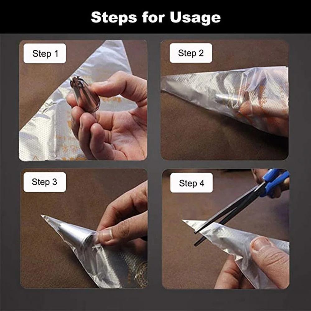 20/50/100pcs Disposable Pastry Bags Cake Whipped Cream Piping Bag for Cake Design Decorating Tools Kitchen Baking Accessories