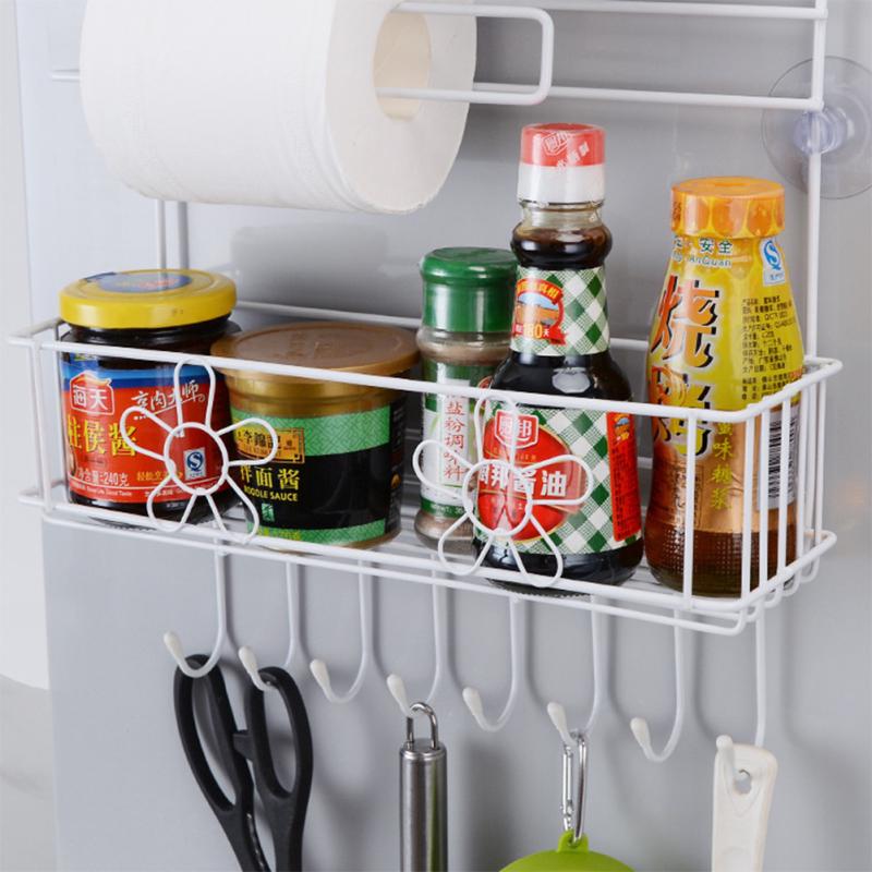 Kitchen Storage Hanger Refrigerator Side Shelf Rack Multilayer Cupboard Wardrobe Storage Holders