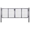 VidaXL Mesh Gate Galvanized Steel 289x100 Cm Grey