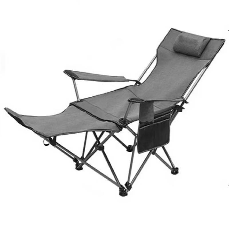 OIMG Portable Reclining Beach Chair with Footrest