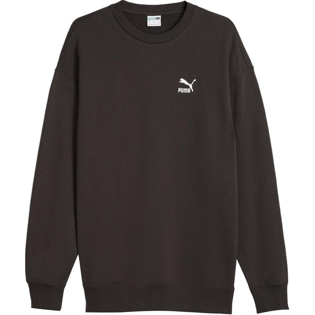 Puma Classics Letter Logo Embroidered Sports Casual Pullover Crewneck Sweatshirt Men Sweatshirt Black 623438-01