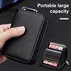 Men Wallet, Large Capacity, Smooth Faux Leather, Zipper Closure, Organ Shape, Multi Pockets, Credit Card Holder, Card Organizer