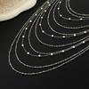 Geometric Multi Layer Metal Tassel Brooch Pearl Pins Clip Exaggerated Multi-layer Chains Pin  Men