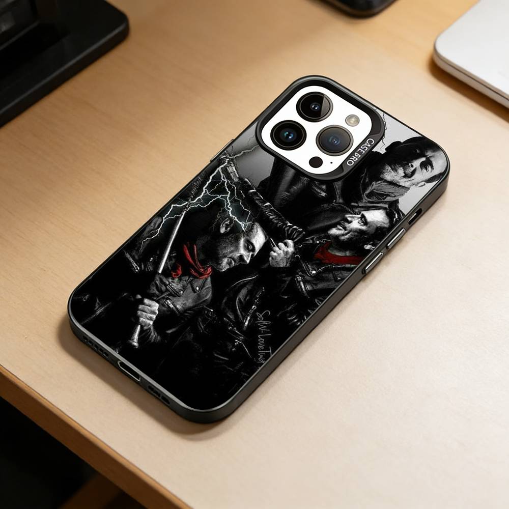 TWD-W-Walking D-Dead Phone Case For iPhone 17,16,15,14,13,12,11 Plus,Pro Max,XS,Colored Silver Plated Inside Cover