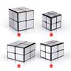 QiYi Mirror 2x2 Magic Cube Puzzle Speed ​​Magic Cube Золотая/Серебряная наклейка Кубик Игрушки для детей