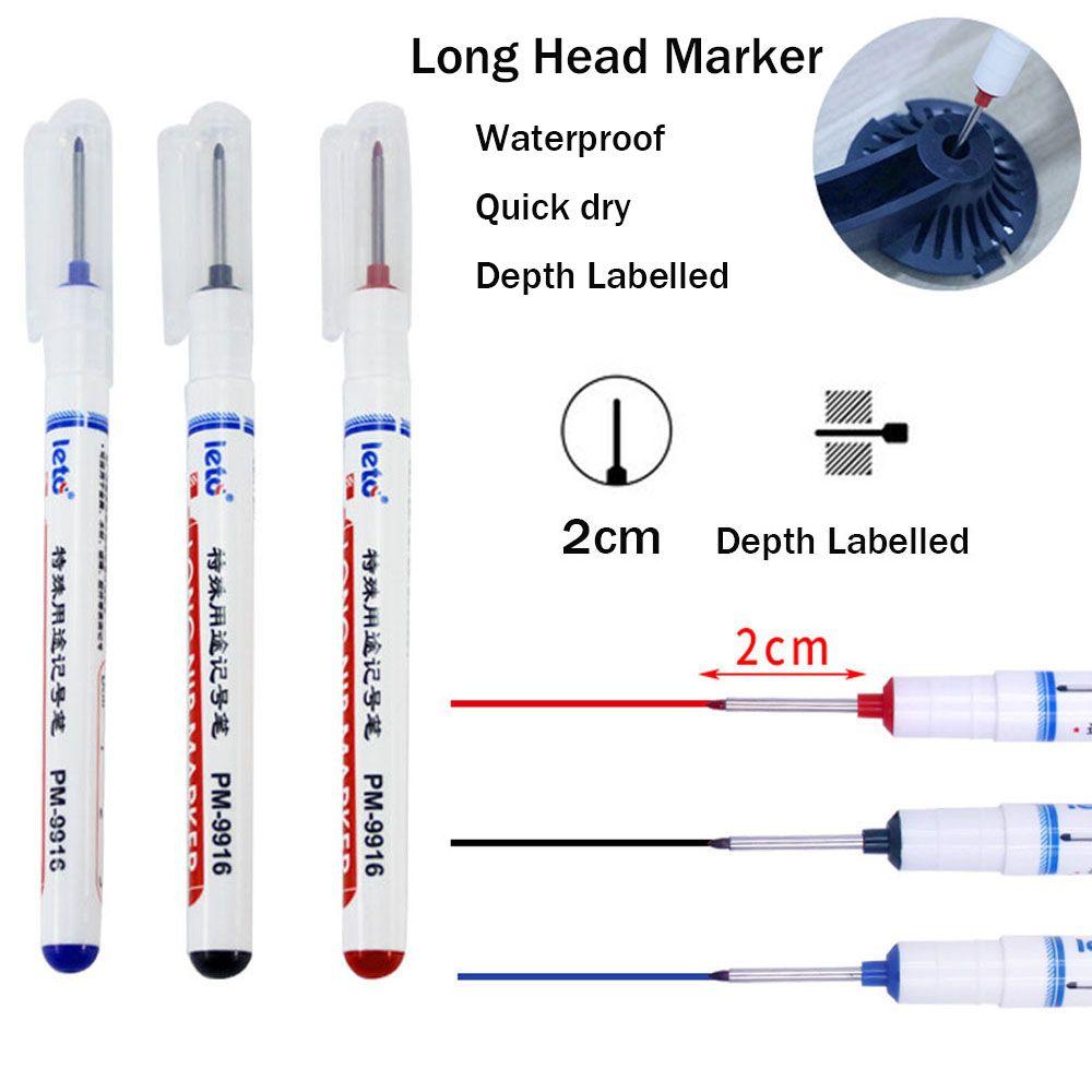 Woodworking Decoration Bathroom Long Head Markers Deep Hole Marker Hareware Processing Marker Pen
