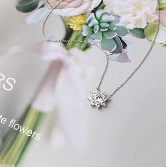 Серьги и колье Avance Flower Stone с цирконием для женщин (Ожерелье)