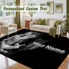 Crystal Velvet Square Rug Custom NameErling Haaland Pattern Non Slip Home Floor Decor Rug