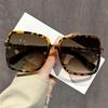 Vintage Oversized Sunglasses Fashion Men Women Square Shades Eyewear Trendy Ins Popular Gradient  Design UV400 Sun Glasses