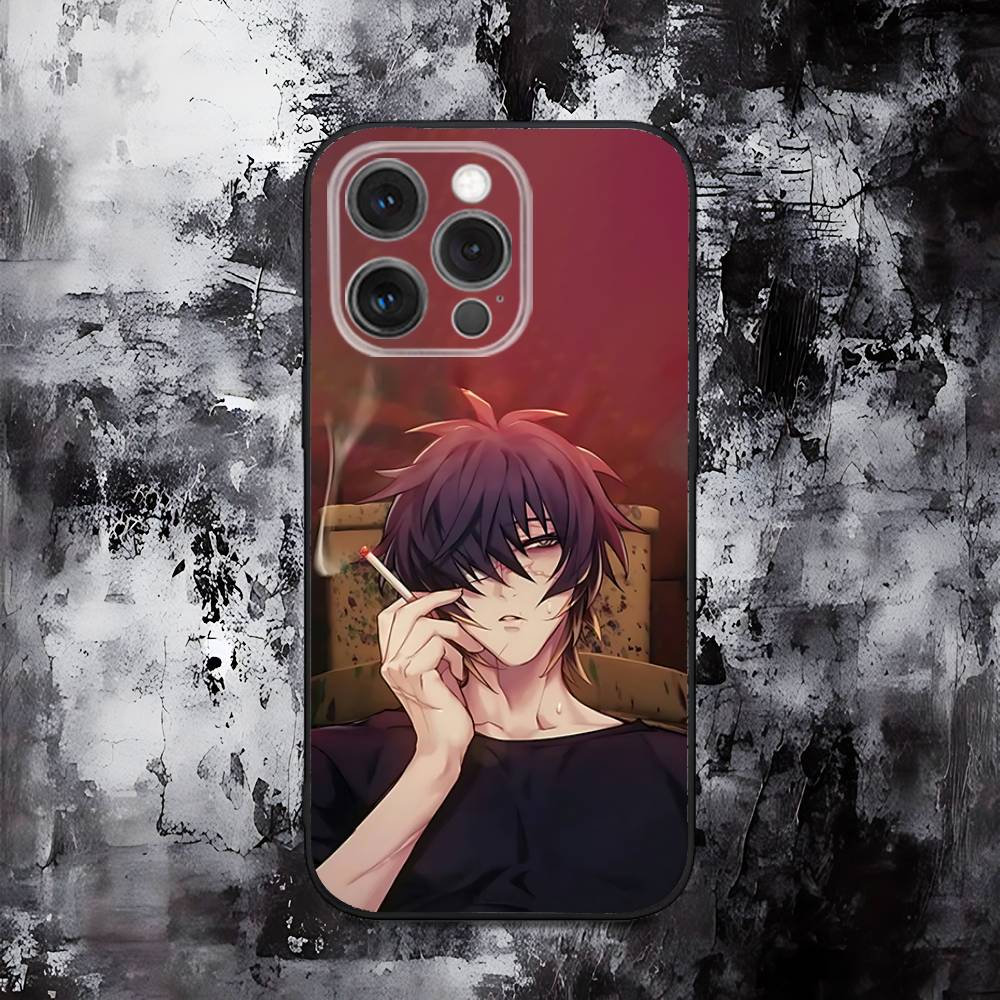 Towa Slow Damage Phone Case For iPhone 16,15,14,13,12,11,Pro,Max,Plus,X,XS,SE,E,Mini,Soft Silicone Black Case
