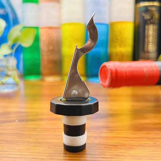 Wine Bottle Stopper Leak-proof Wine Stopper Push-type Design Silicone Wine Bottle Sealer for Home Kitchen