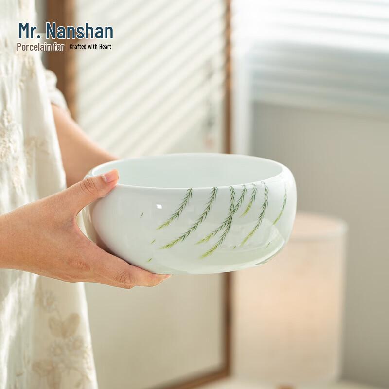 Мистер. Наньшань Расписанная вручную белая фарфоровая чаша для мытья чая