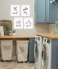 Inkdotpot 4 Piece Laundry Poster for Laundry Room Decor Wash Dry Fold Repeat , Laundry Room Posters Wall Art