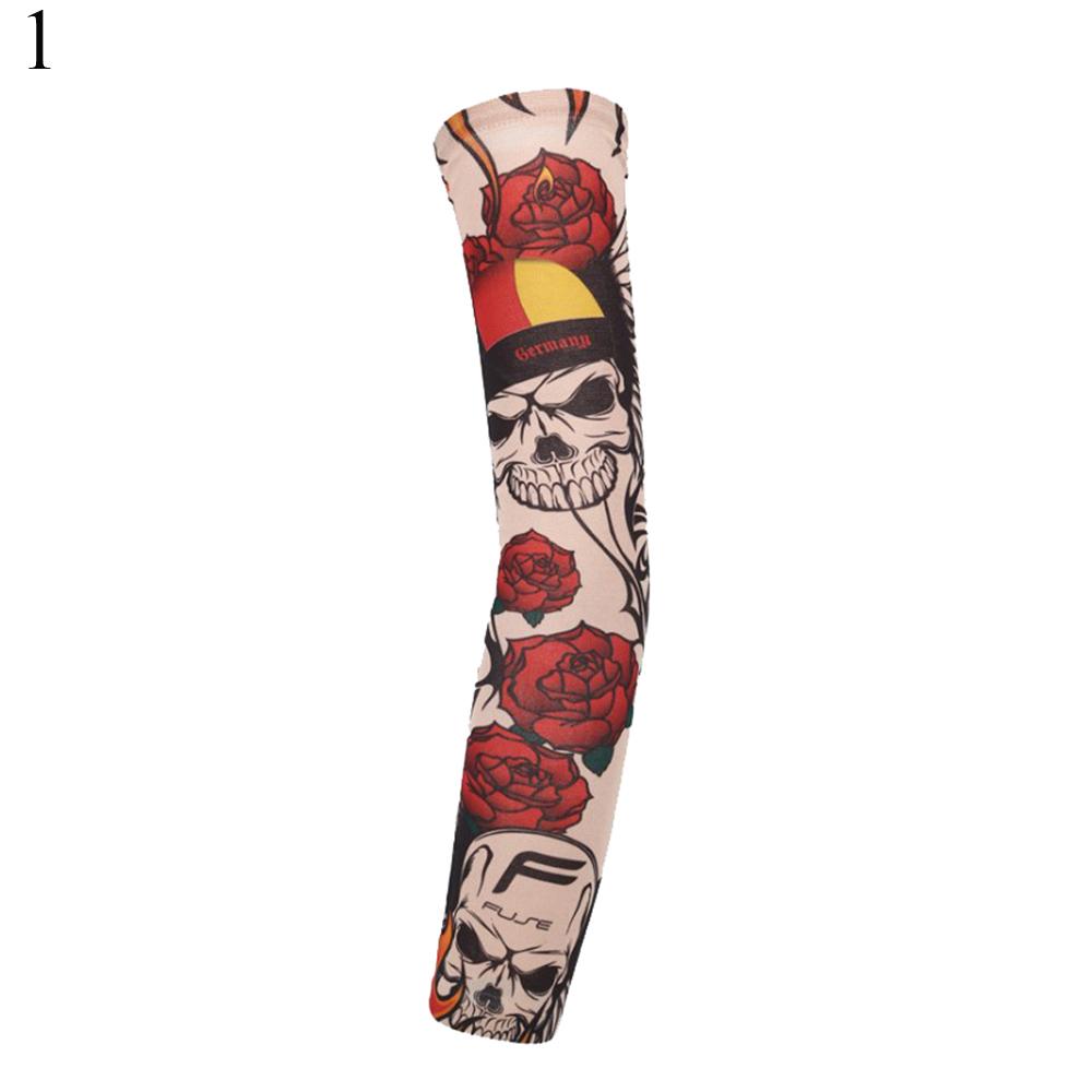 Cooling UV Protection Outdoor Sport Arm Cover Flower Arm Sleeves Sun Protection Tattoo Arm Sleeves