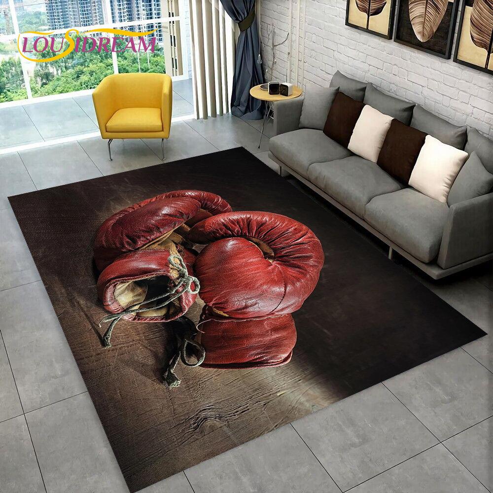 Boxing Gloves Boxer Fight Area Rug Large,Carpet Rug for Living Room Bedroom Sofa Doormat Decoration,kids Non-slip Floor Mat