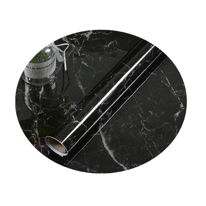 Wall Stickers Decorative Stickers 5 Meter Marble Vinyl Film Black Wallpaper Sheet Furniture Wrap