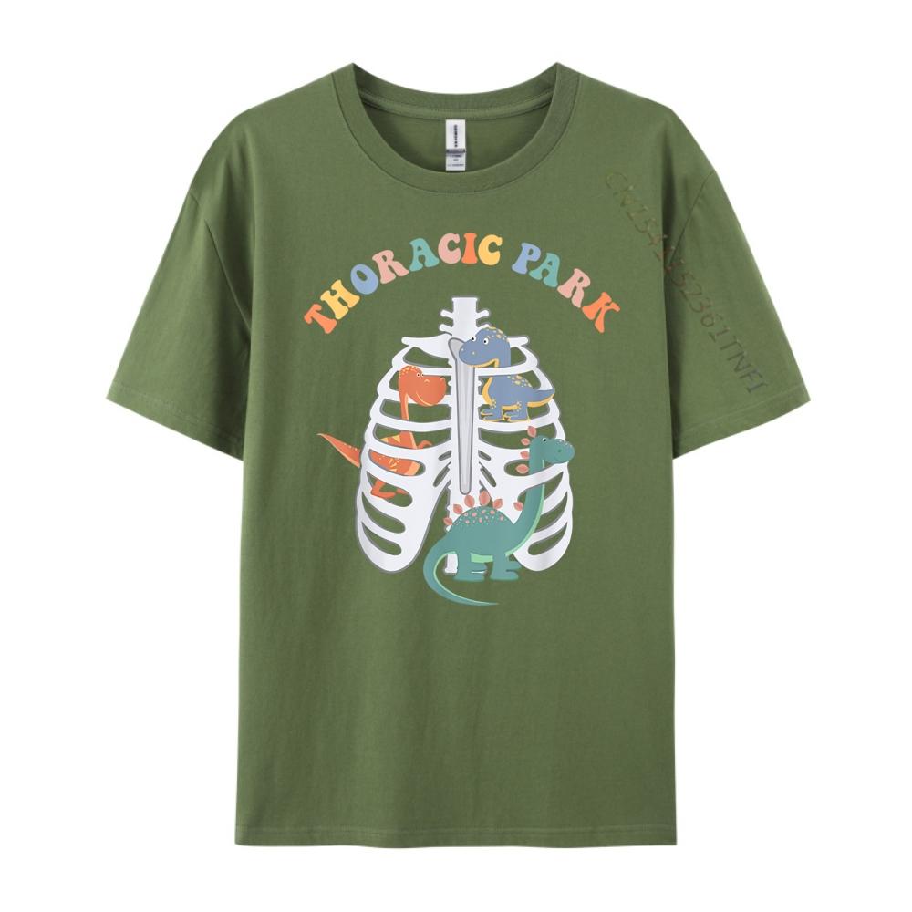 Groovy Thoracic Musculoskeletal Park Funny Dino Nurse Funny Shirts Fashionable and Trendy Man Clothes Gothic Style