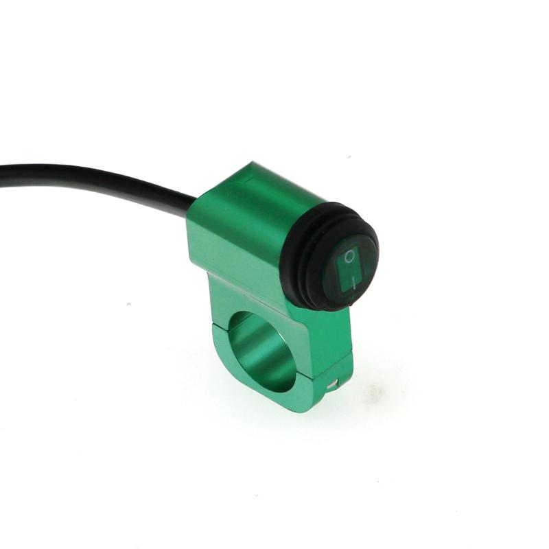 LMoDri 7/8 "22 мм мотоциклетные переключатели из алюминиевого сплава, водонепроницаемый переключатель фар и 3 провода с красной светодиодной подсветкой