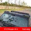ABS Верхний передний спойлер на крышу с фонарями для 2007-2020 Wrangler JK JT Внедорожник