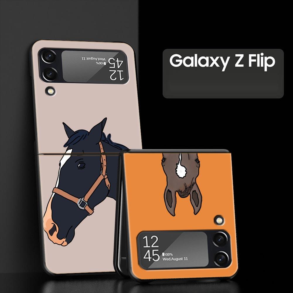 Z Flip 4 Phone Case for Samsung Galaxy Z Flip 3 5G ZFlip3 Flip3 Zflip Flip4 Hard PC Cover Frederik The Great Beauty Horse Shell
